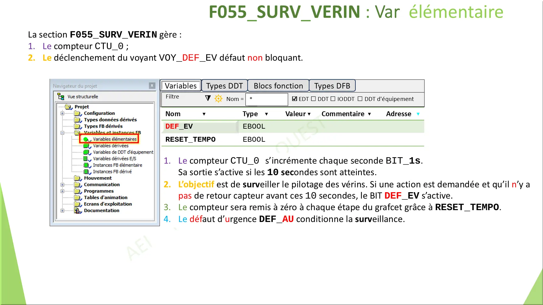 SFC SFC F055_SURV_VERIN : Var